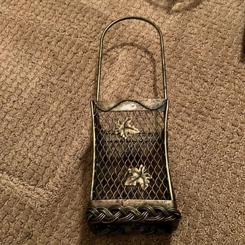Home Accents Metal Wine Basket